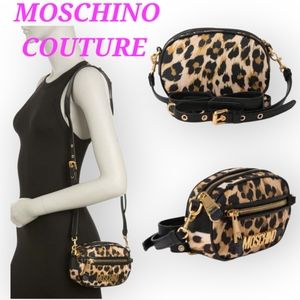 MOSCHINO COUTURE Animal/Leopard print crossbody bag, waisted bag